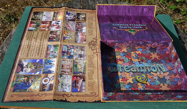 Open Magnetic Box and Fine Arts Leaflet