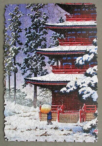 Saisho Temple at Hirosaki, 2-sided Snowflake cut