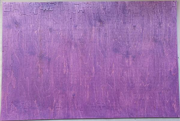 Dreamton 500pc Maze Cut, back stained purple.