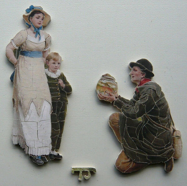 Line-Cut Figures, The Goldfish Seller