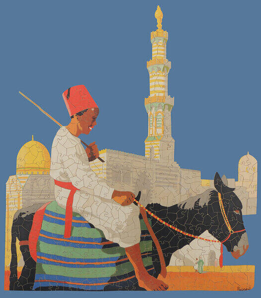 Egyptian Donkey Boy-Blue background.JPG