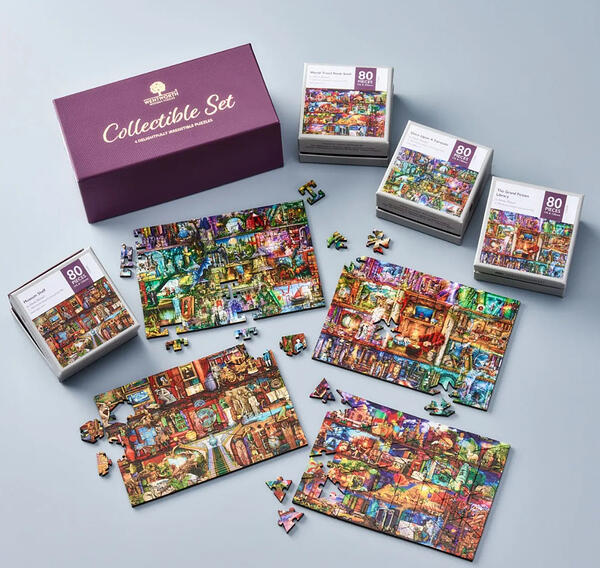Wentworth Xmas24 Collectible Set 4x80pc World of Books by Aimee Stewart, Tessellation Cuts