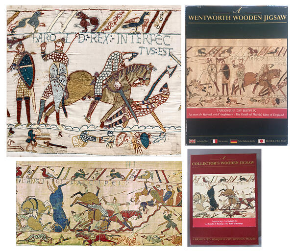Wentworth 140pc Bayeux Tapestry Scenes - Death Harold & Horses in Battle at Hastings