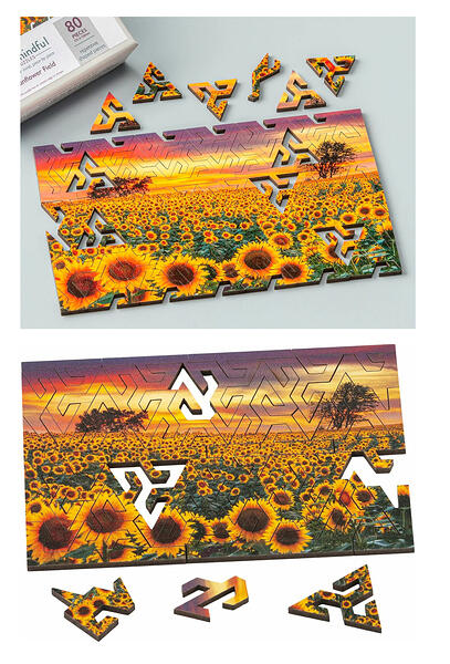 Wentworth Minimindful Range 40pc & 80pc Sunflower Field Triangular Maze Cut 4