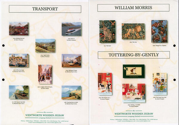 Wentworth Loose-Leaf Sheet Tottering By Gently Range, Foster Catalogues