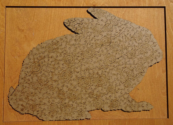 Rear of 320pc Vine-Cut Burrowing Bunny