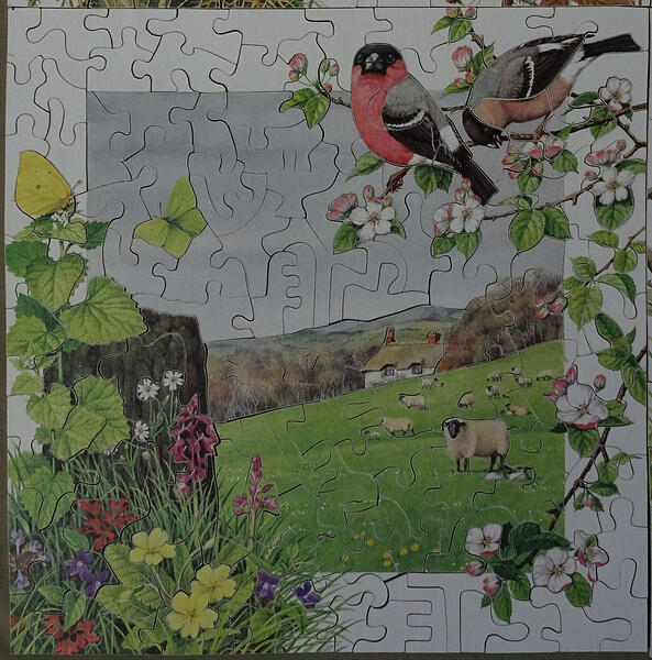 April no 245POP 140pc Meredith Worsfold Calendar Series, by Peter Barrett 9x9in