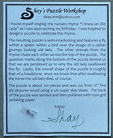 Note from Shay, I Knew An Old Lady Who Swallowed A Fly