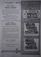 Jiga Victory c1952 Catalogue Cut-Out Circus CIR1 CIR2 & Cut-Out 24pt8x13in G Series Farm-Yard Jungle DSC08170