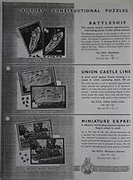 Victory 1952 Catalogue Pg16 Constructional Puzzles Range